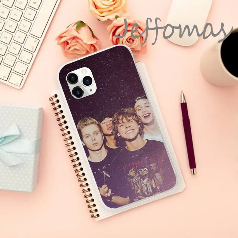 

5 Sos band fashion singer Phone Case Transparent for iPhone 11 12 mini pro XS MAX 8 7 6 6S Plus X 5S SE 2020 XR