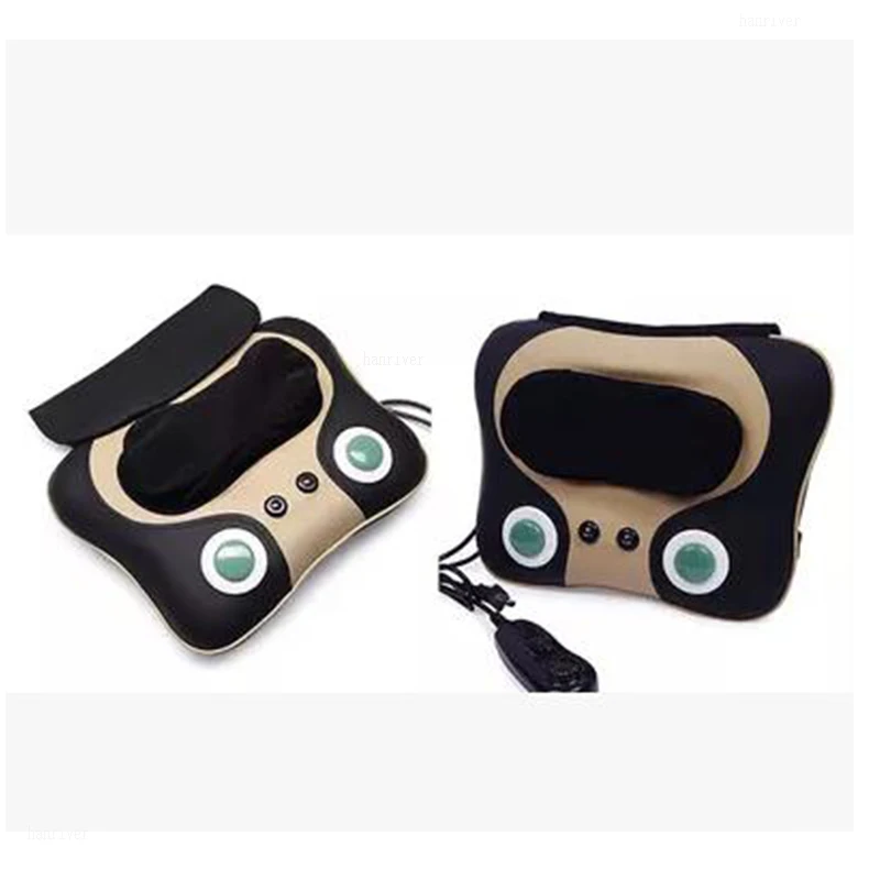 Кожаная подушка для массажа шеи плеч талии наклона на Нефритовой охре теплого