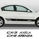 2 шт. для Mazda 3 6 Atenza Axela CX-3 CX-5 Demio MPS MS автомобильный боковой двери в полоску наклейки для автомобиля наклейки декор линия талии