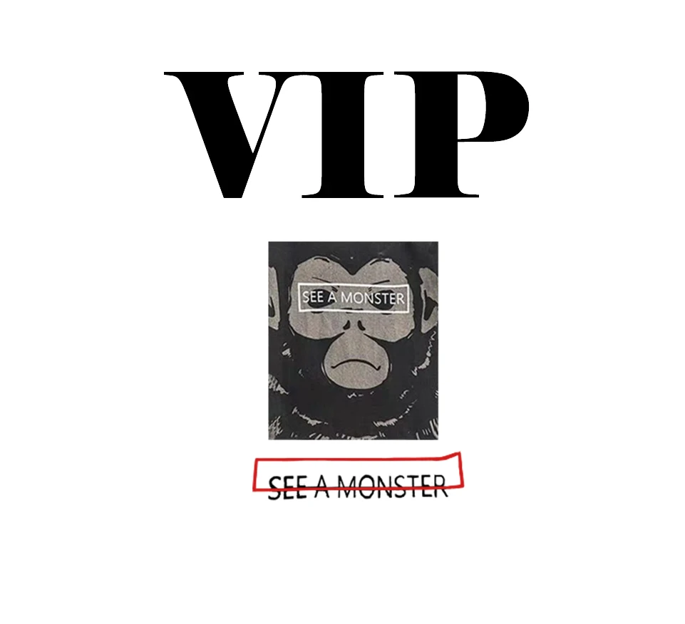 

Summer Japanese Short-Sleeved T-Shirt Round Neck Trend Wild Couple Tee See Monster Top