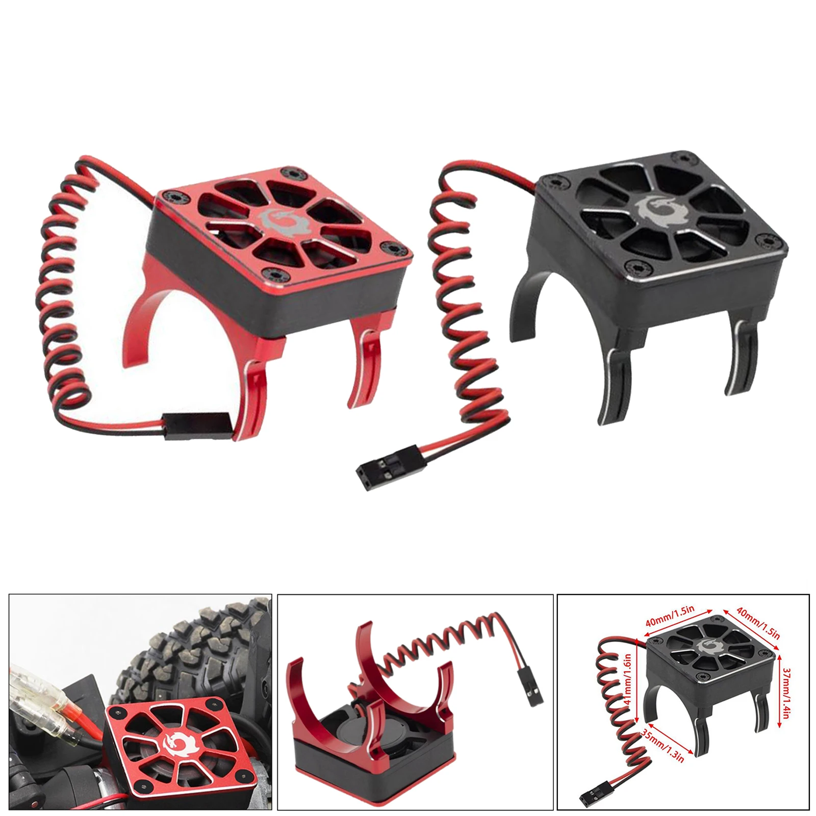 

Alloy RC Motor Cooling Fan for TRX4 1/10 Buggy Crawler Accessories Parts