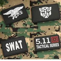 military patches 3d tactical patch armband diy badges embroidered transformers seal swat pvc patch appliques