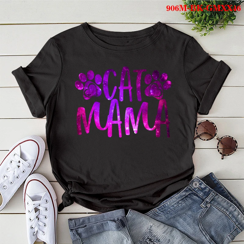 

Letter Cat Mama Short Sleeve Shirts Tops but first coffee Funny T-shirt Women New Fashion Tshirts Harajuku T Shirt Girl Tees