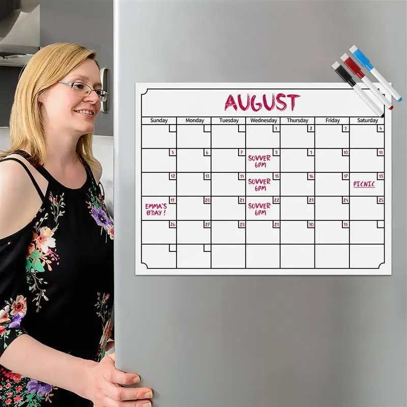 Magnetic Dry Erase Calendar for Fridge Large Monthly Desk Pad Planner Refrigerator 2020-2021 Whiteboard | Дом и сад