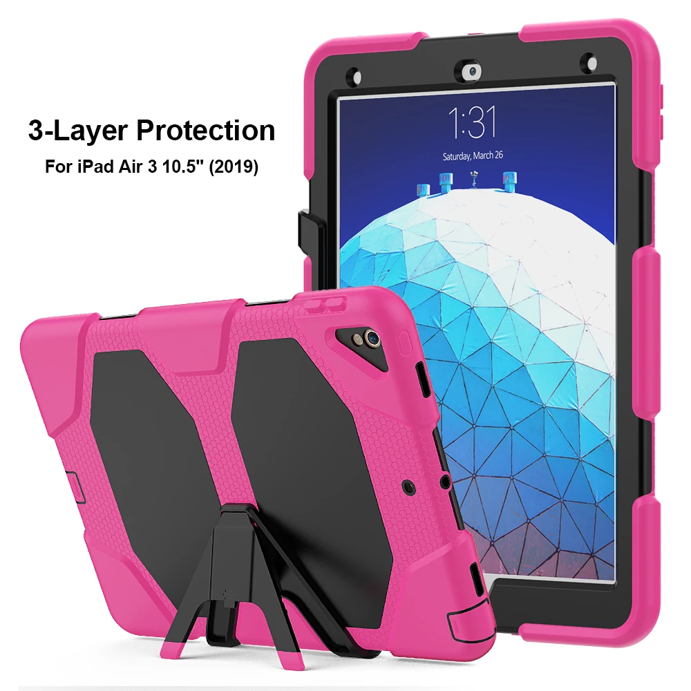 

Funda para for ipad Air 3 2019 10 5 Case Heavy Duty Rugged Silicone Shockproof Case for ipad pro 10.5 Tablet Protection Cover