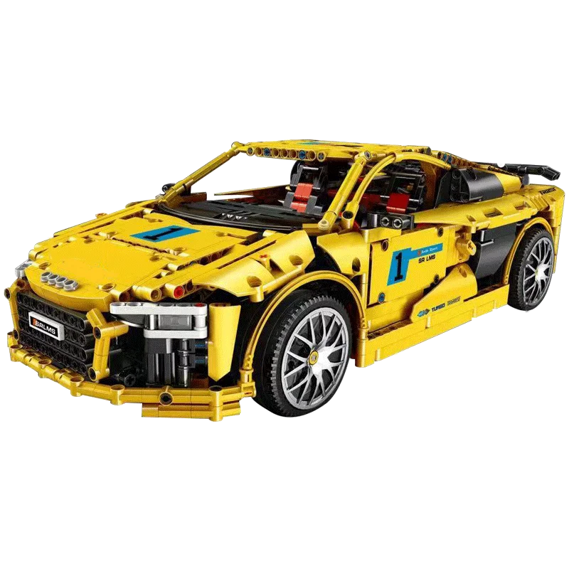 Technic Car Toys R8 V10 скоростная модель автомобиля, совместимая с MOC-4463, строительные блоки, кирпичи, Детский Рождественский подарок
