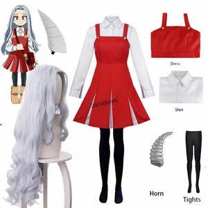 Anime Boku no My Hero Academia Season 4 Eri Cosplay Costume Uniform Dress Halloween Costume Wig Horn in USA (United States)