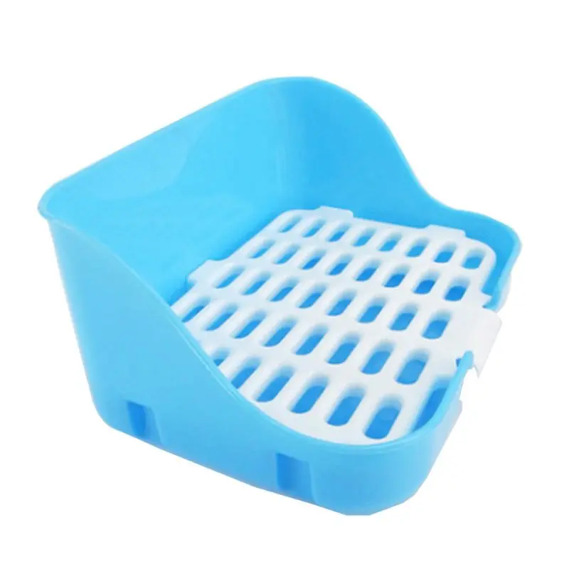 

K3NA Rabbit Potty Trainer Bed Corner Square Litter Keep Cage Clean Hygiene Bedding Box Pet Pan for Small Animal Guinea Pig