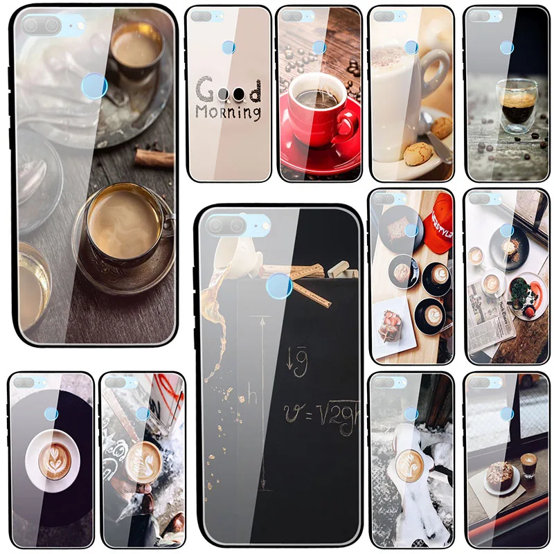 Morning Coffee Flower для Huawei Honor Y6 Y9 2018 2019 6X 8 8A 8X 9 9X 10 X10 Max Lite милые чехлы из закаленного