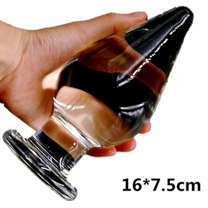 Анальная пробка, огромный фаллоимитатор из хрустального стекла, анальная вагинальная Пробка шарик, Анальный расширитель для массажа простаты, интимные игрушки для женщин и мужчин для геев