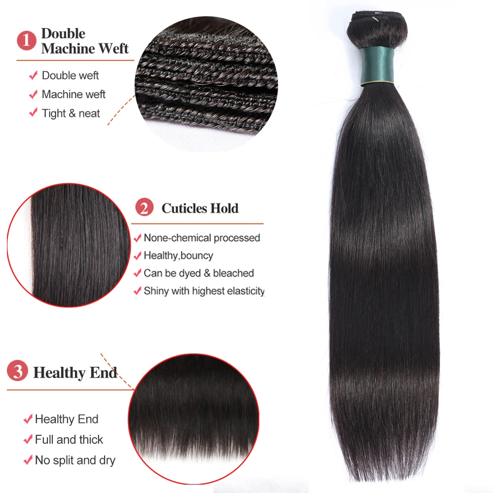 Бразильская модель с застежкой 4*4 кружевная застежка пучками 3/4 человеческие