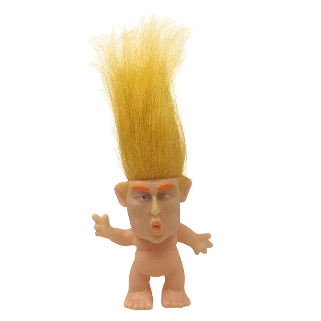 The President Trump Troll 6cm Doll with Hair Lucky Dolls Miniature Kids Toys |