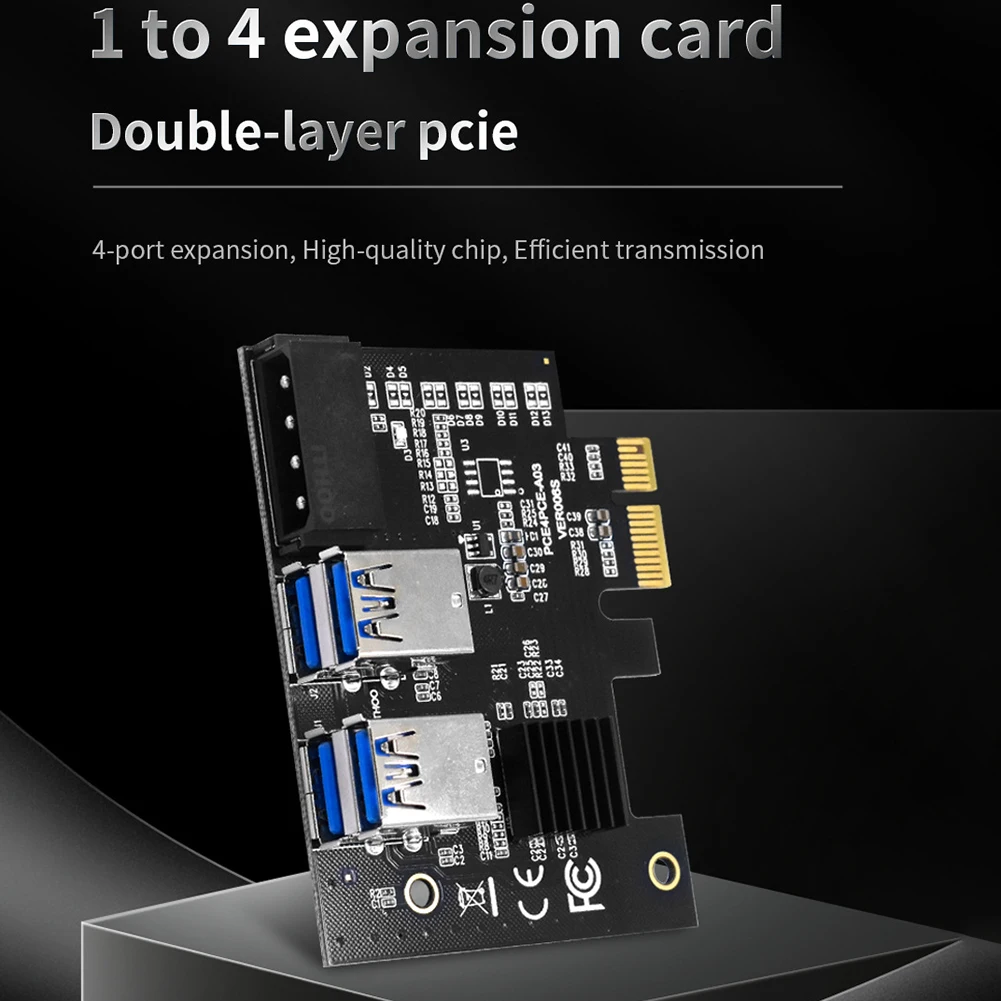 

Двухслойный PCI-E усилитель концентратор USB3.0 от 1 до 4 PCI Express от 1x до 16x расширитель концентратор компьютера адаптер преобразователь кабель кар...