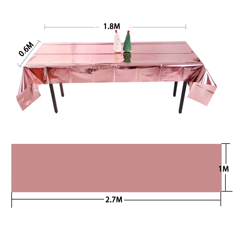 Водонепроницаемый блеск Фольга вечерние розовое золото Скатерти крышка стола