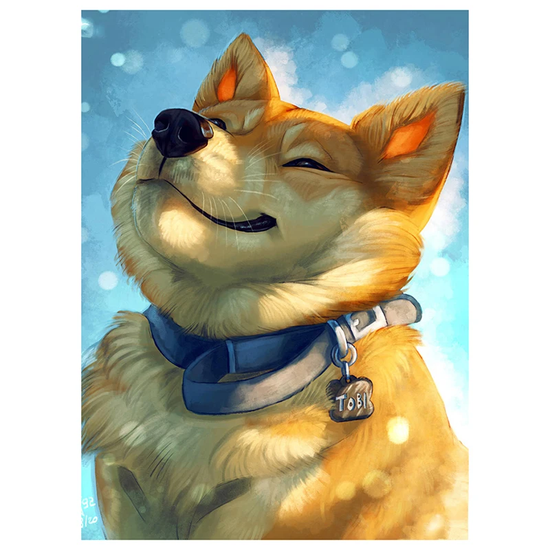 

Квадратная/круглая картина Kamy Yi с изображением собаки, алмазная вышивка 5D, животное, мозаика для рукоделия