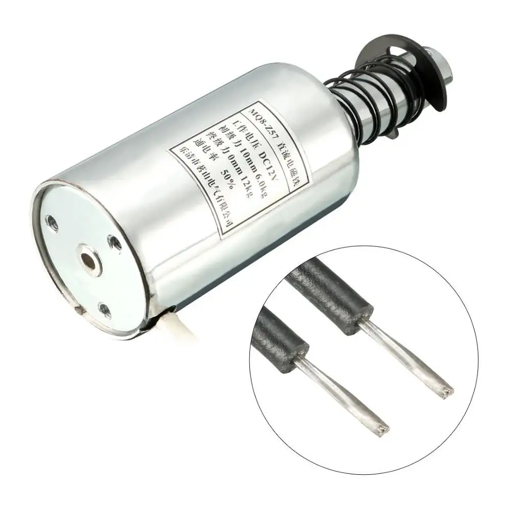 MQ8 Z57 DC 12 V 24 10 мм 6 0 кг клапан электромагнит пружинный Плунжер Z57|elektromagnet|plunger |