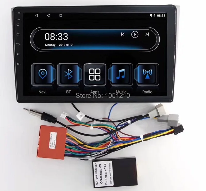 Ouchuangbo audio player radio recorder for Mazda Cx-9 CX 9 with android 9.1 system gps 8 core 4GB RAM 64GB ROM | Автомобили и