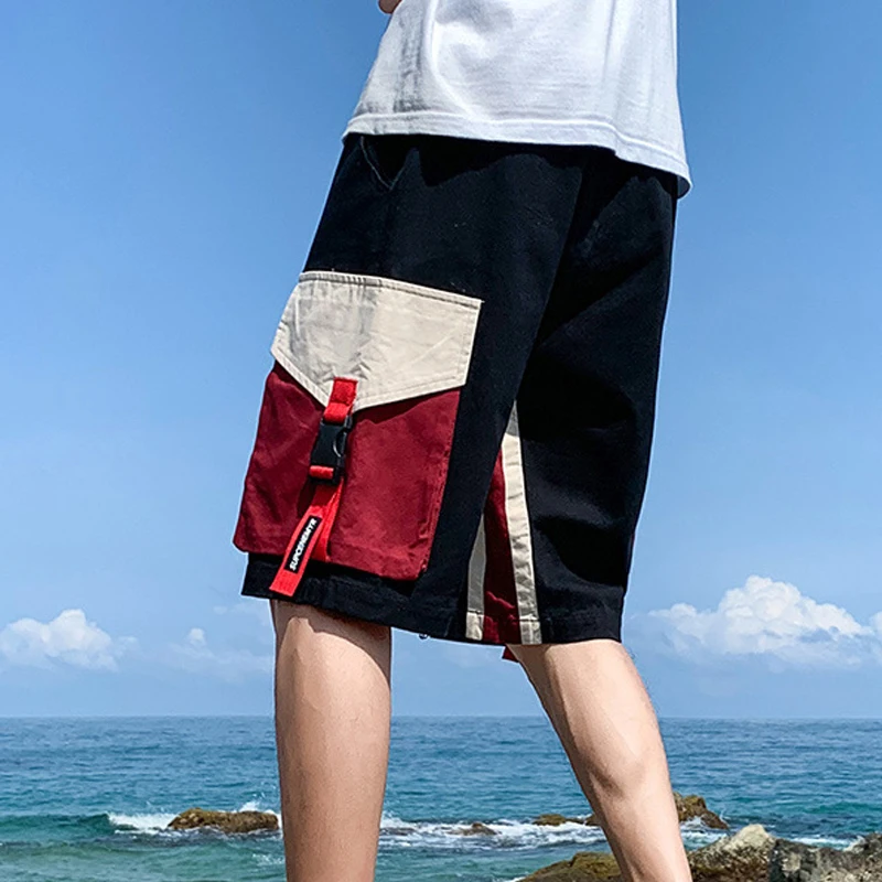 

2020 New Arrival Sale Short Cotton Elastic Waist Pockets Shorts Men Summer Large Pocket Loose Casual Straight Pants And Capris