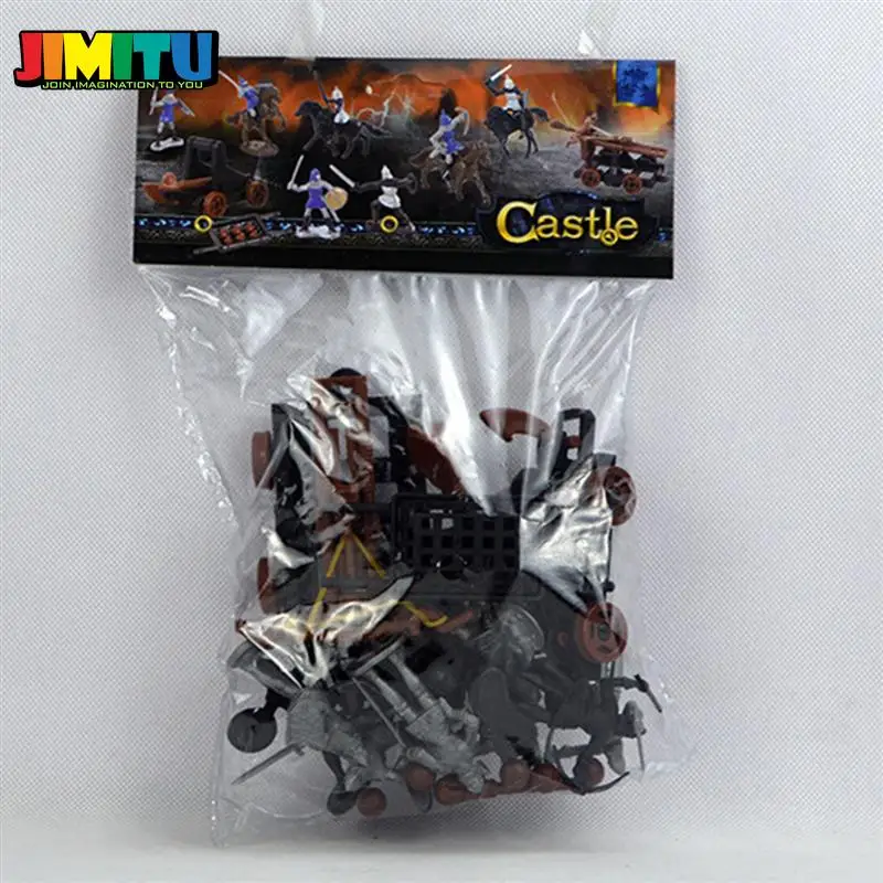 JIMITU 14 шт. игрушки средневековых рыцаря катапульты фигурки солдат игровой набор