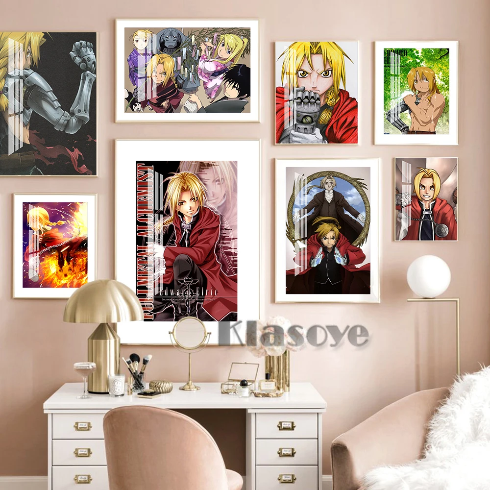 

Fullmetal Alchemist Classic Anime Manga Poster Japan Anime Prints Art Canvas Painting Otaku Bedroom Kids Room Home Decor Picture