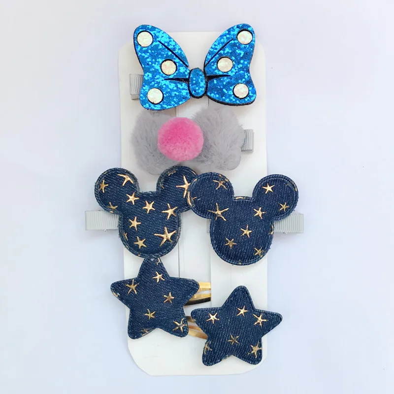 6 шт./лот заколки для волос с ушками Микки Мауса девочек подарок на день рождения