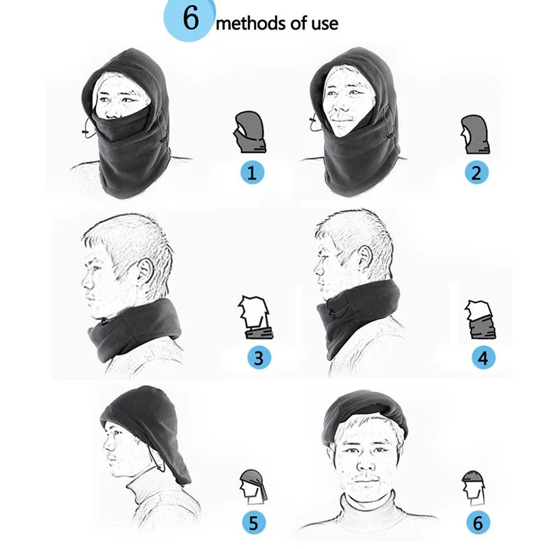 Зимние теплые флисовые шапки-бини шапки для мужчин бандана с черепом Манишка