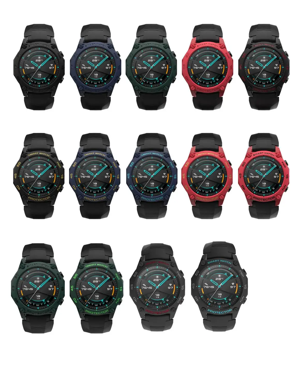 

For Huawei GT 2 46mm 42mm Watch Case Protection Cover Soft Silicone Watch Cases For Huawei Watch GT2 Rubber Frame
