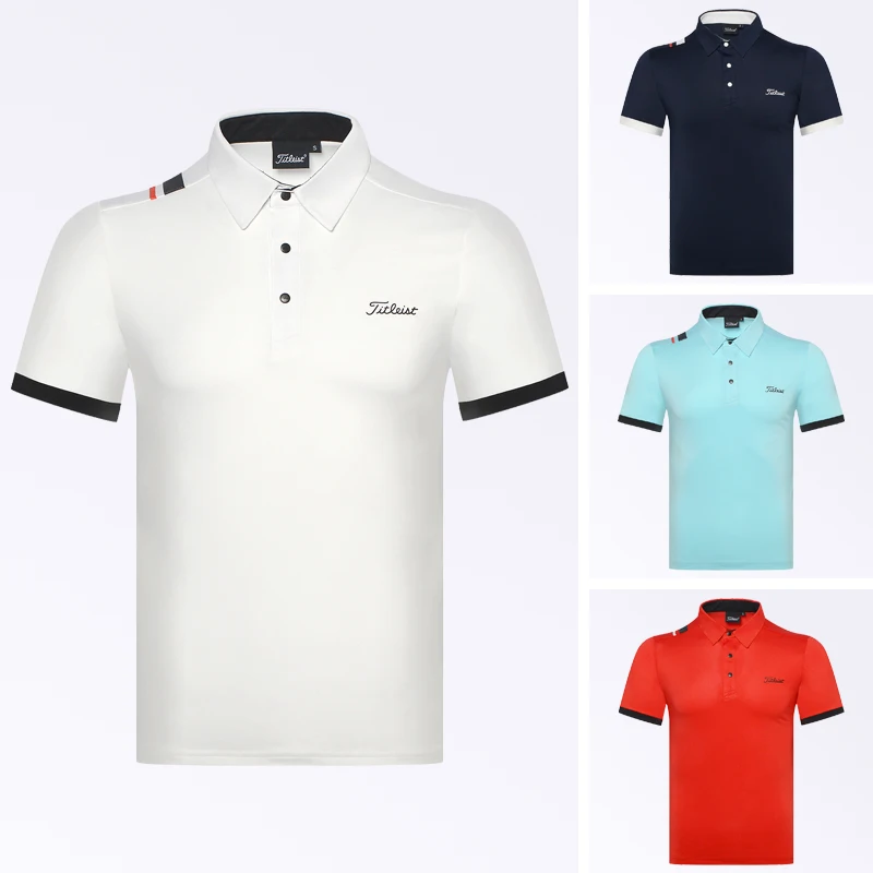 

2021 summer golf wear clothing men's short-sleeved T-shirt breathable sweat-absorbent POLO shirt sports new top