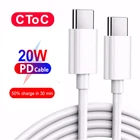 Кабель зарядный PD, 20 Вт, USB Type-C, для MacBook Air, iPad Pro 2020, iPad Air 4-го поколения