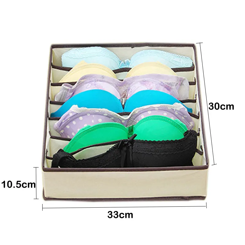 4 шт./компл. нетканый бежевый ящик для хранения нижнего белья контейнер ящика