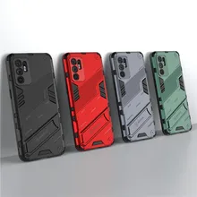 For OPPO Reno6 Case Punk Stlye Hard Rubber Armor Bracket Cover For Reno6 4G Case for OPPO Reno 6Z 5Z 6 5 4 Lite A53 A93s A93 A95