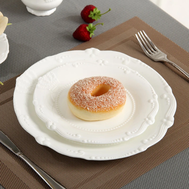 Чистые белые тарелки кухонные принадлежности набор посуды миска для риса еды|dish