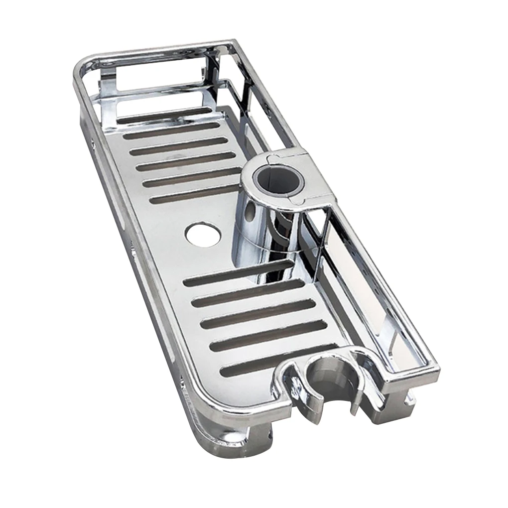 

Shower Shelf Rectangle Detachable Lifting Storage Tray Rack Plastic Holder Saving Space Kitchen Bathroom Accessories
