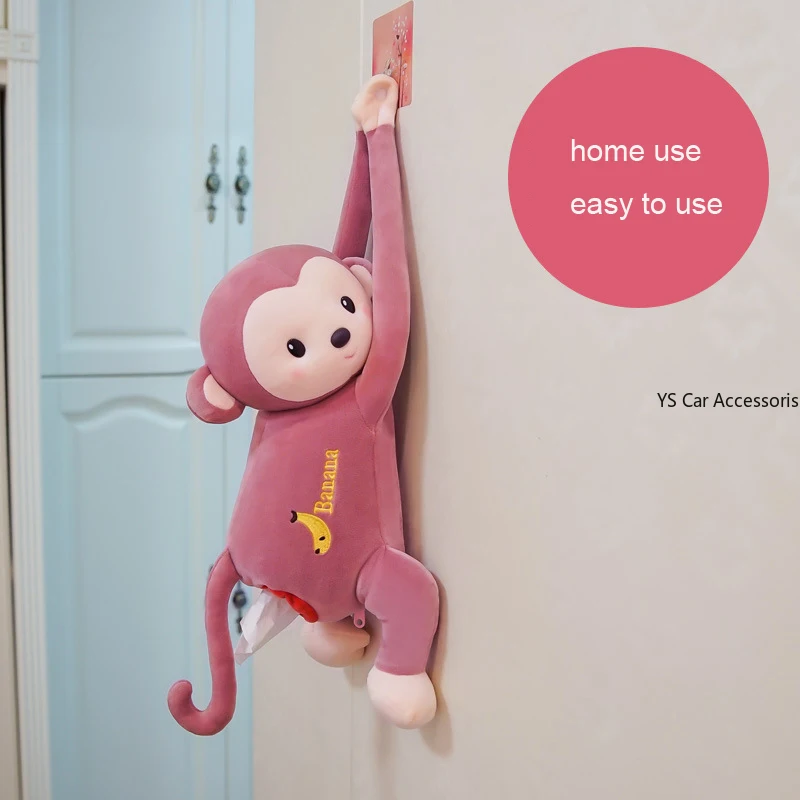 Автомобильный подвесной держатель из ткани с милой обезьяной Чехол для