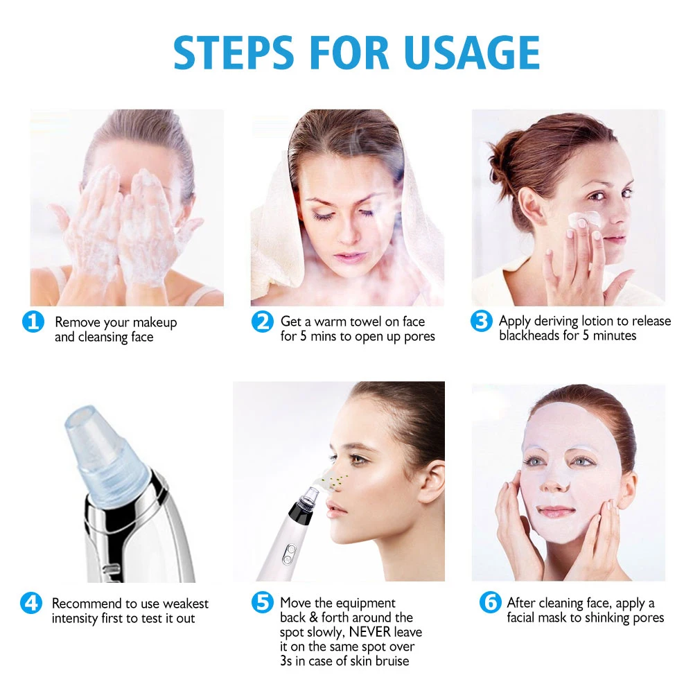 Устройство для удаления угрей Kemei USB устройство глубокого очищения носа зоны т