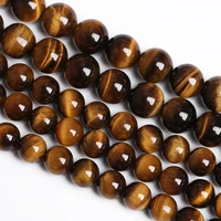 hight quality yellow tiger eye stone beads for jewelry making round beads diy bracelets necklace accessories 4 6 8 10 12 14 16mm