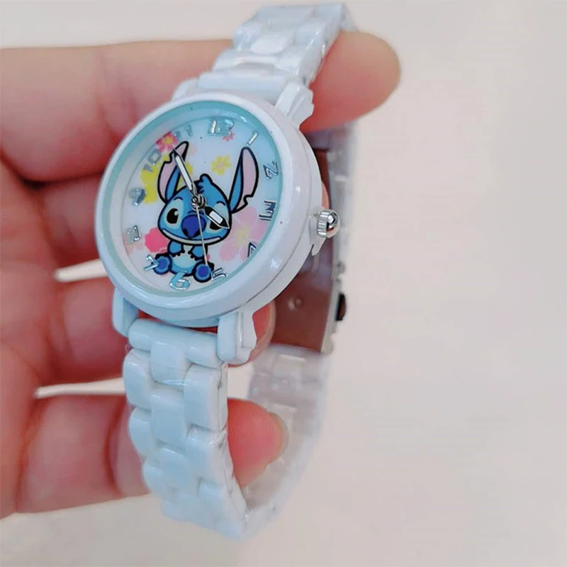 Наручные часы Disney Stitch водонепроницаемые кварцевые наручные из нержавеющей стали