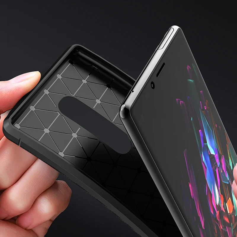 Carbon Fiber Shockproof Soft Silicon TPU Case For Sony Xperia 1 10 Plus 20 XZ3 XA2+ XZ2 Compact XA2 XA3 XZ4 Mini Premium Cover |
