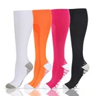 Высокоэластичные компрессионные чулки унисекс, профессиональные защитные длинные чулки для ног для мужчин и женщин, Мужские дышащие быстросохнущие носки