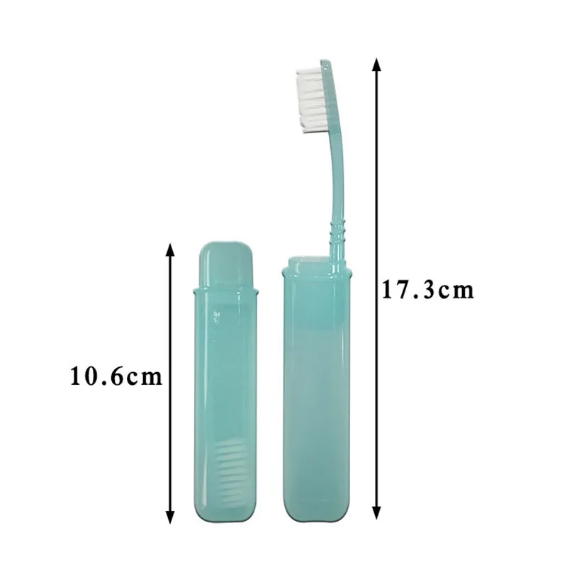 

1Pcs Foldable Bathroom Accessories for Camping Outdoor Portable Travel Toothbrush PP for Household Oral Cleaning Mint Green