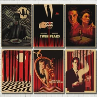 twin peaks kraft paper home decor poster wall art wall pictures for living room decoration