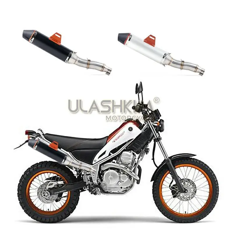Полная выхлопная система мотоцикла глушитель Escape slip on для YAMAHA XG250 XT250 модифицированный контакт средняя труба адаптер подключения