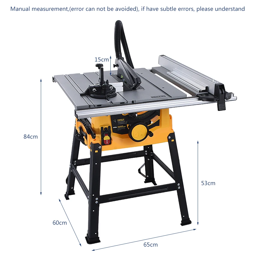 10 дюймовая Настольная пила многофункциональная деревообрабатывающая станок для