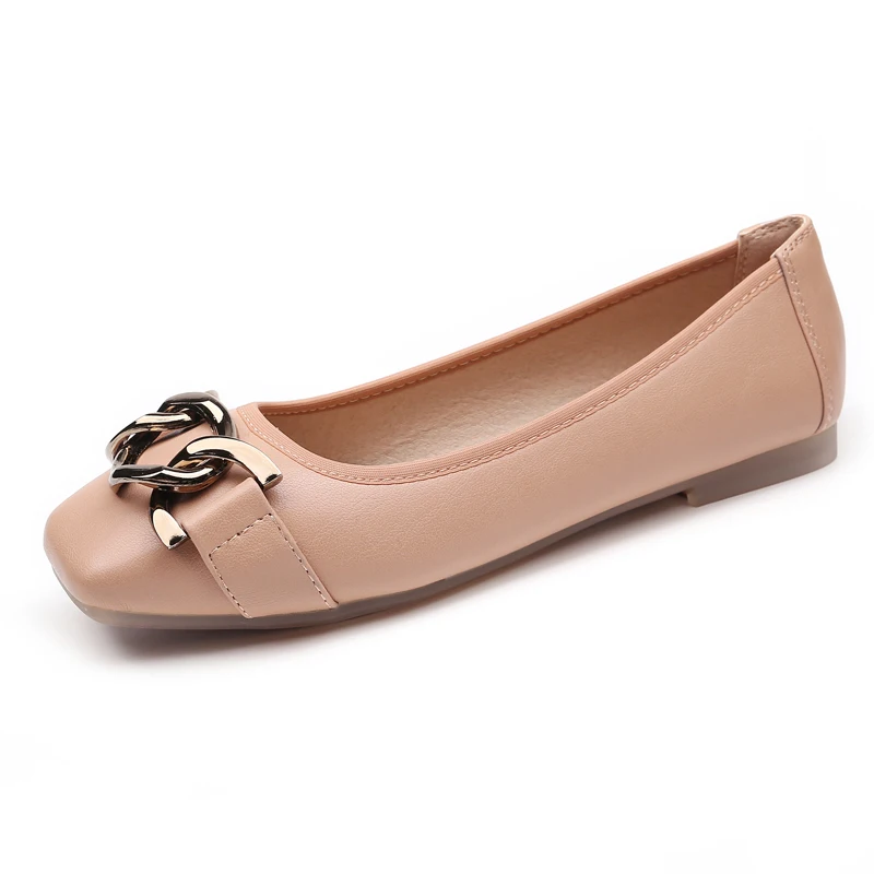 

Europe Brand 2020 Women Shoes Ballet Flats Loafers Shoes Woman Fashion Square Casual Shallow Low Cut Soft Bottom High Quality