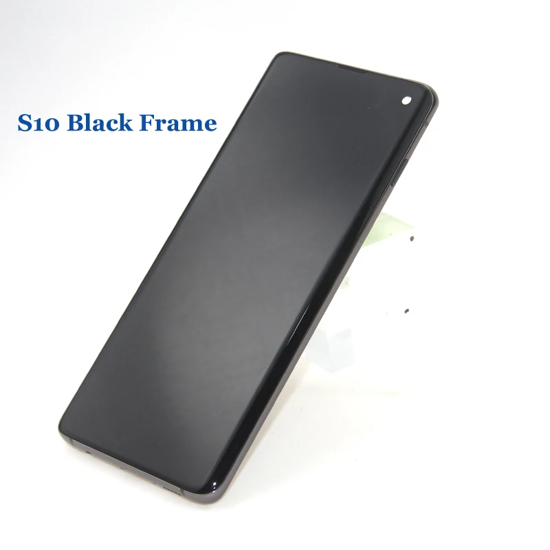 S10 Black Frame Супер AMOLED lcd для SAMSUNG S10 lcd G9730 дисплей S10 Plus lcd G975 сенсорный экран дигитайзер - Цвет: S10 Black Frame
