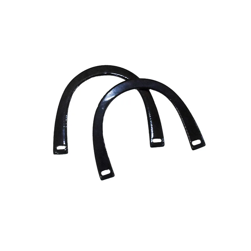 10Pcs 16cm Black Acrylic U Shape Handbag Handles Handmade Plastic Frame Handle DIY Bag Accessories