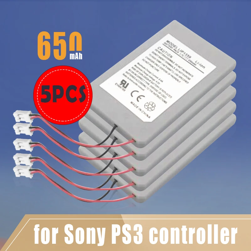5 шт. 3 7 в 650 мАч беспроводной аккумуляторы с контроллером для Sony Playstation PS3