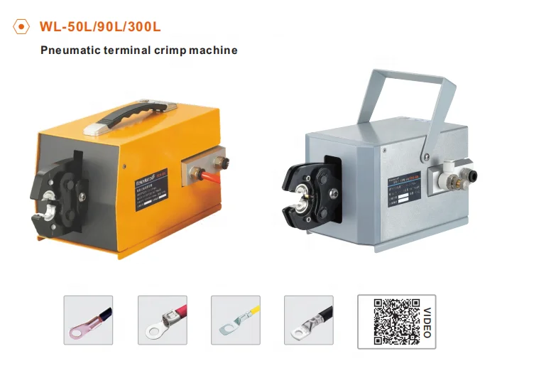 

Pneumatic Crimping Press for Compression Lugs with Interchangeable Dies for cable