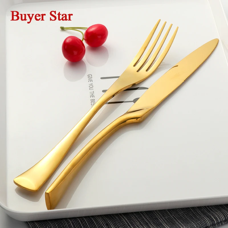 4 шт./компл. KAYA Golden top guality 18/8(304) черный нож для стейка из нержавеющей стали вилка