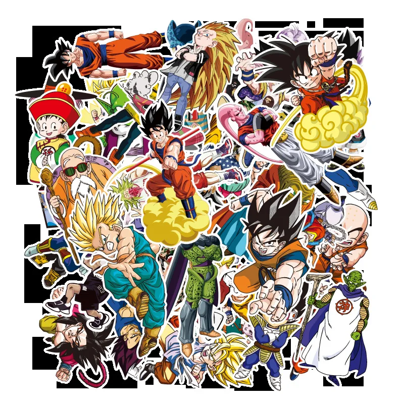 50 шт. водонепроницаемые наклейки в стиле аниме Dragon Ball s Super Saiyan Goku наклейка для